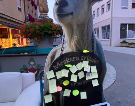 Eure Meinung zählt: Meckerecke auf dem Weinfestival.